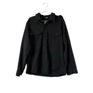 Men's Ultraforce Black Heavy Button Down Shirt Shacket